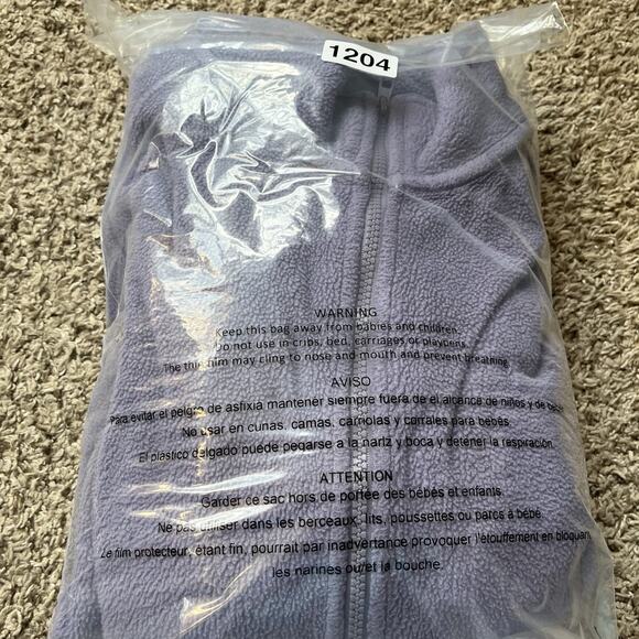 L.L Bean Fleece Jacket Zip Up Womens Xl Petite Purple Sweater Outdoors Gorp - Picture 12 of 12
